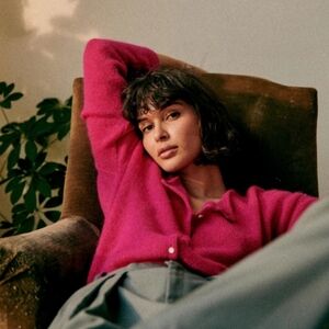 Sezane Gaspard Fushia Cardigan Sweater